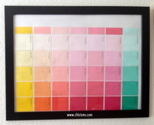 Paint Sample Calendar DIY | Chicisms